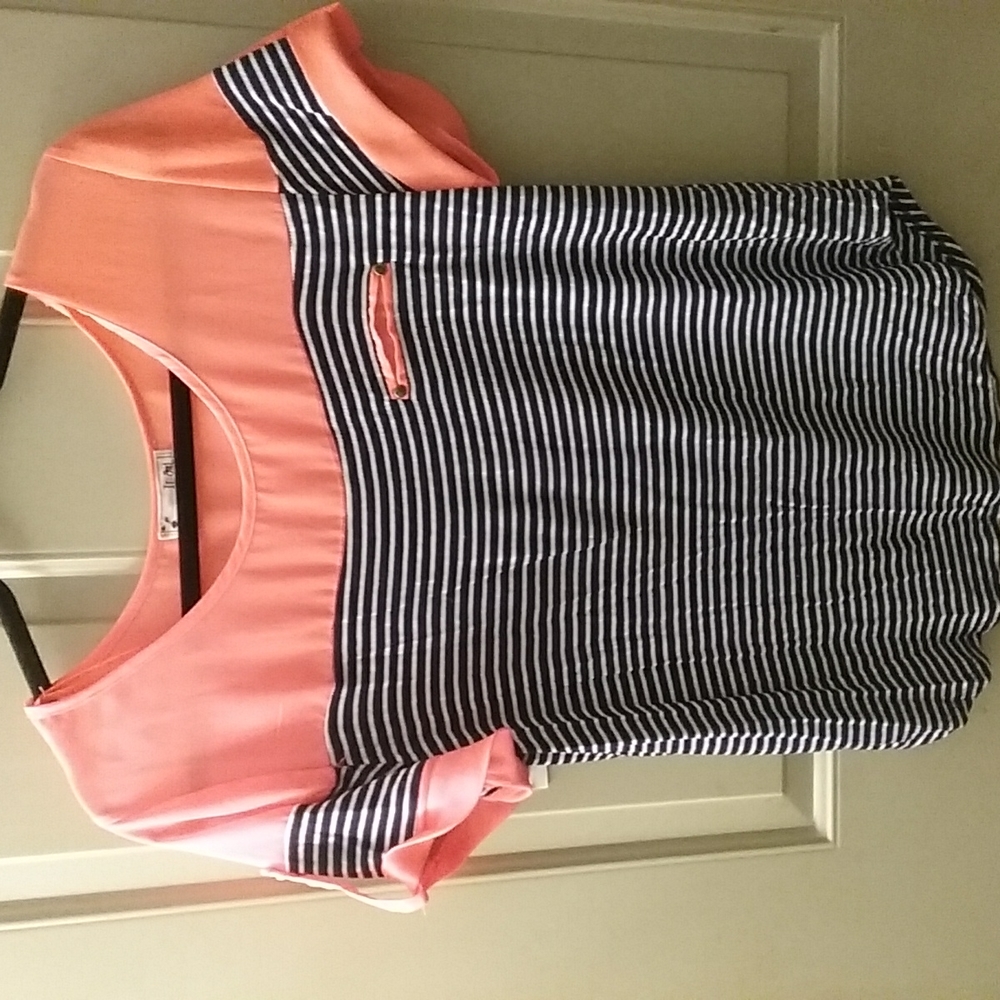 It Girl Neon Striped short sleeve Top